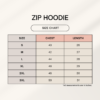 1745035590sizechart.png One Piece Unisex Zipper Hoodie
